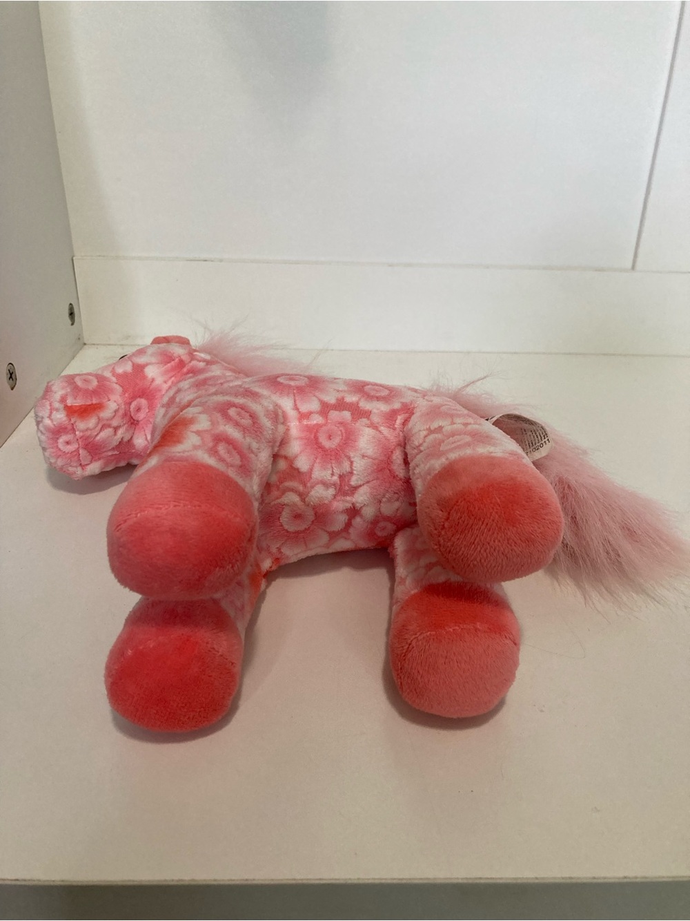 Toys R Us Unicorn Pink Flower Floral Embossed 2012 Plush Stuffed Animal Toy 11" - Picture 4 of 4